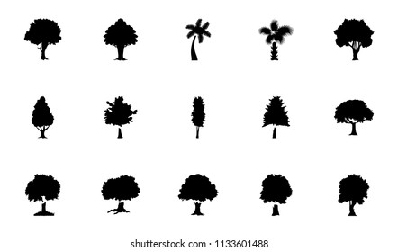 
Trees Glyph Vector Icons Pack
