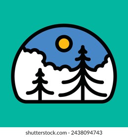 Trees graphic illustration vector art t-shirt design