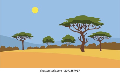 trees growing on the sand