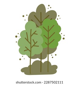 trees growth nature environment icon isolated