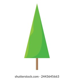 trees in hand drawn style on white background.