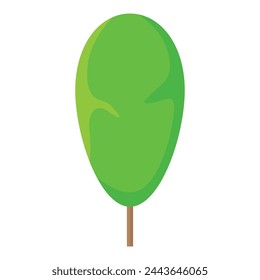 trees in hand drawn style on white background.