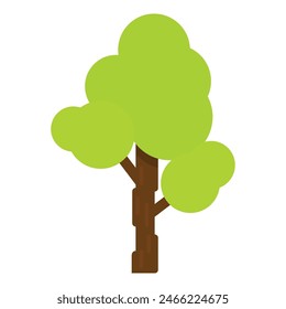 Trees hand drawn style on white background.