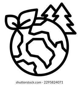 trees Icon Best Quality Outline Symbol Icon Vector Illustration
