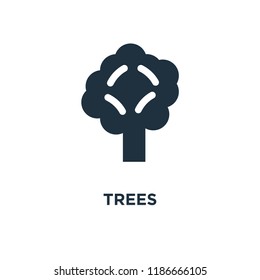 Trees Icon Black Filled Vector Illustration Stock Vector Royalty Free Shutterstock