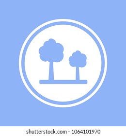 Trees icon blue. Vector illustration