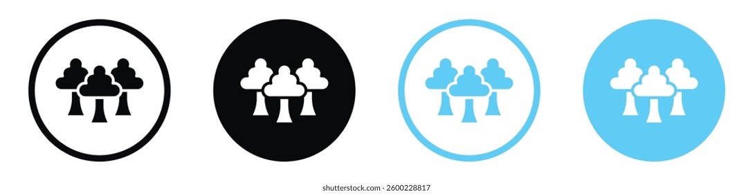 Trees icon collection. vector illustration set