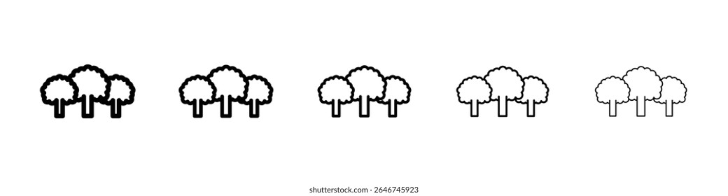 Trees icon concept. graphic design, logo, Web, UI.