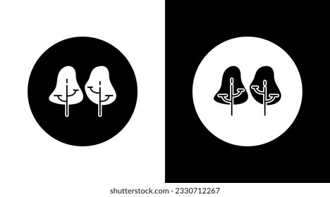 trees Icon Design Black and white