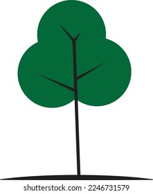 Diseño de iconos de árboles. ilustración vectorial
