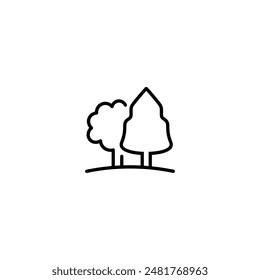 Trees icon design vector on white background