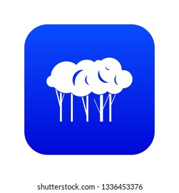 Lot of trees icon digital blue for any design isolated on white vector illustration