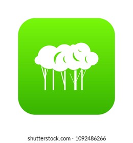 Lot of trees icon digital green for any design isolated on white vector illustration