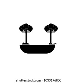 Trees icon. Element of parks and landscape icon. One of the collections icon for website design and development, app development mobile concept. Premium icon on white background