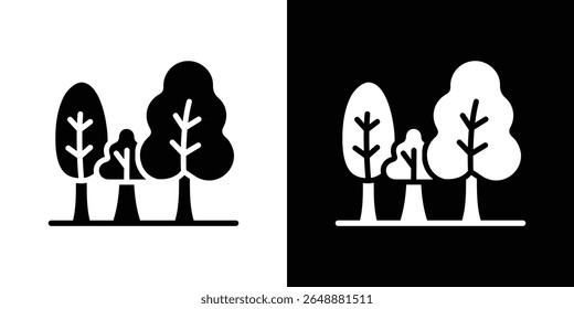 Trees icon of a flat style vector