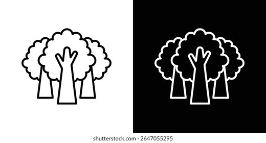 Ícone Árvores. ícone do vetor Design Gráfico. Ícones Ui Ux