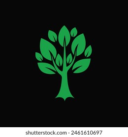 trees icon with green color eps 
