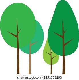 trees icon and green plant background