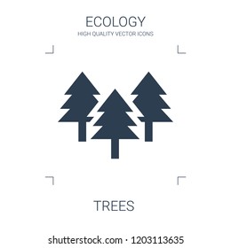 trees icon. high quality filled trees icon on white background. from ecology collection flat trendy vector trees symbol. use for web and mobile
