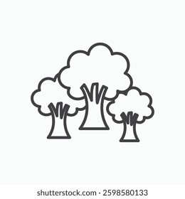 Trees icon isolated on white background