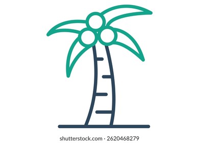 Trees icon. line icon style. icon related to orchards. agriculture elements vector illustration