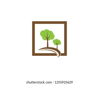 Trees icon logo template