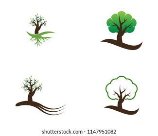 Trees icon logo vector illustration