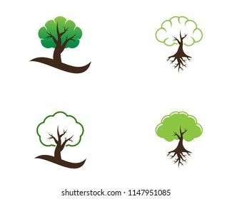 Trees icon logo vector illustration