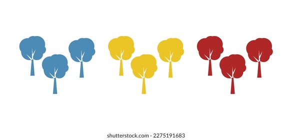 trees icon on a white background, vector illustration