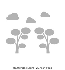 trees icon on a white background, vector illustration