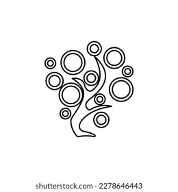 icono de árboles en un fondo blanco, ilustración vectorial