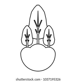 trees icon over white background vector illustration