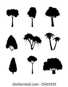 Trees icon set