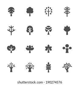 Trees icon set