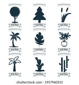 trees icon set with bamboo, tree, marijuana, leaf, palm. trees icon set with bamboo, tree, marijuana, leaf, palm. trees icon set with bamboo, tree, marijuana, leaf, palm. 