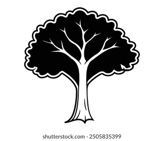 Conjunto de iconos de árboles - ilustración de dibujos animados de Vector.