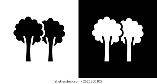 Trees icon simple line vector. Symbol, logo.
