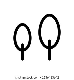 Trees icon symbol vector. icon on white background