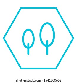 Trees icon symbol vector. icon on white background