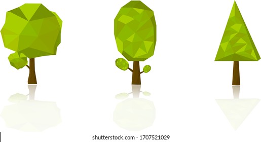 Trees, Icon trees, Tree set vector, illustrator