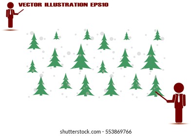 trees icon vector illustration.