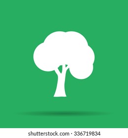 trees icons. Flat design style eps 10