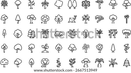 Trees icons High-Quality Vector Icons Collection with Editable Stroke. Ideal for Professional and Creative Projects