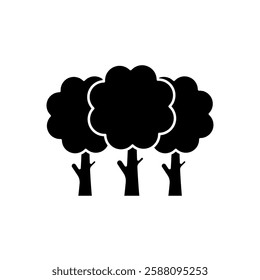 trees icons  symbol vector elements for infographic web