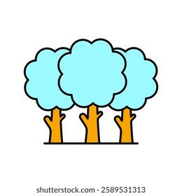 trees icons  symbol vector elements for infographic web
