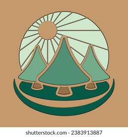trees illustrations. Can be used to illustrate any nature or healthy lifestyle topic