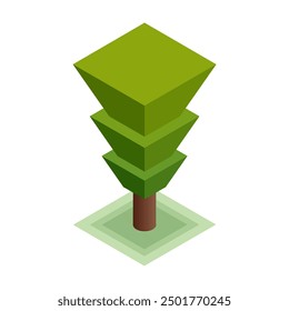 Trees Isometric Illustration Vector Collection