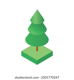 Trees Isometric Illustration Vector Collection