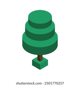 Colección de Vector de ilustración isométrica de árboles