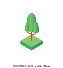 Trees Isometric Illustration Vector Collection